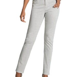 Chico's So Slimming Girlfriend Striped Ankle Pants Size 3